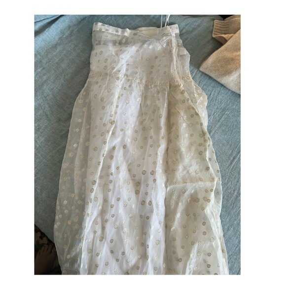 NWT: Maryam Nassir Zadeh X J.Crew drop-waist skirt in embroidered silk organza - Picture 2 of 4